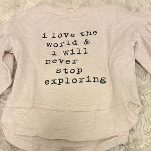 Kids Beige Long Sleeve Shirt with Motivational Print